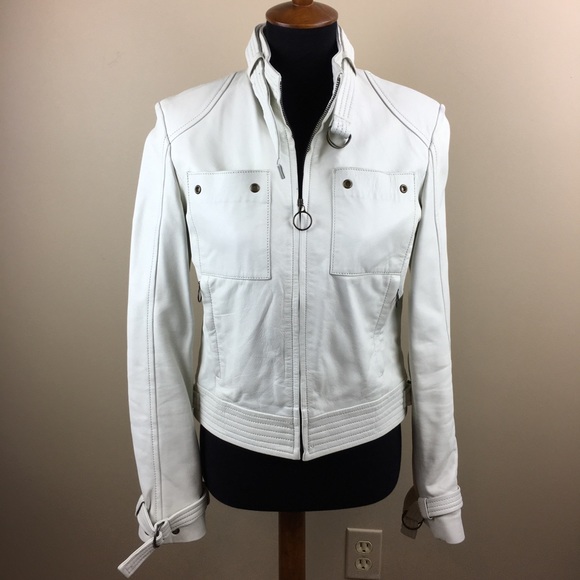 white leather jacket zara